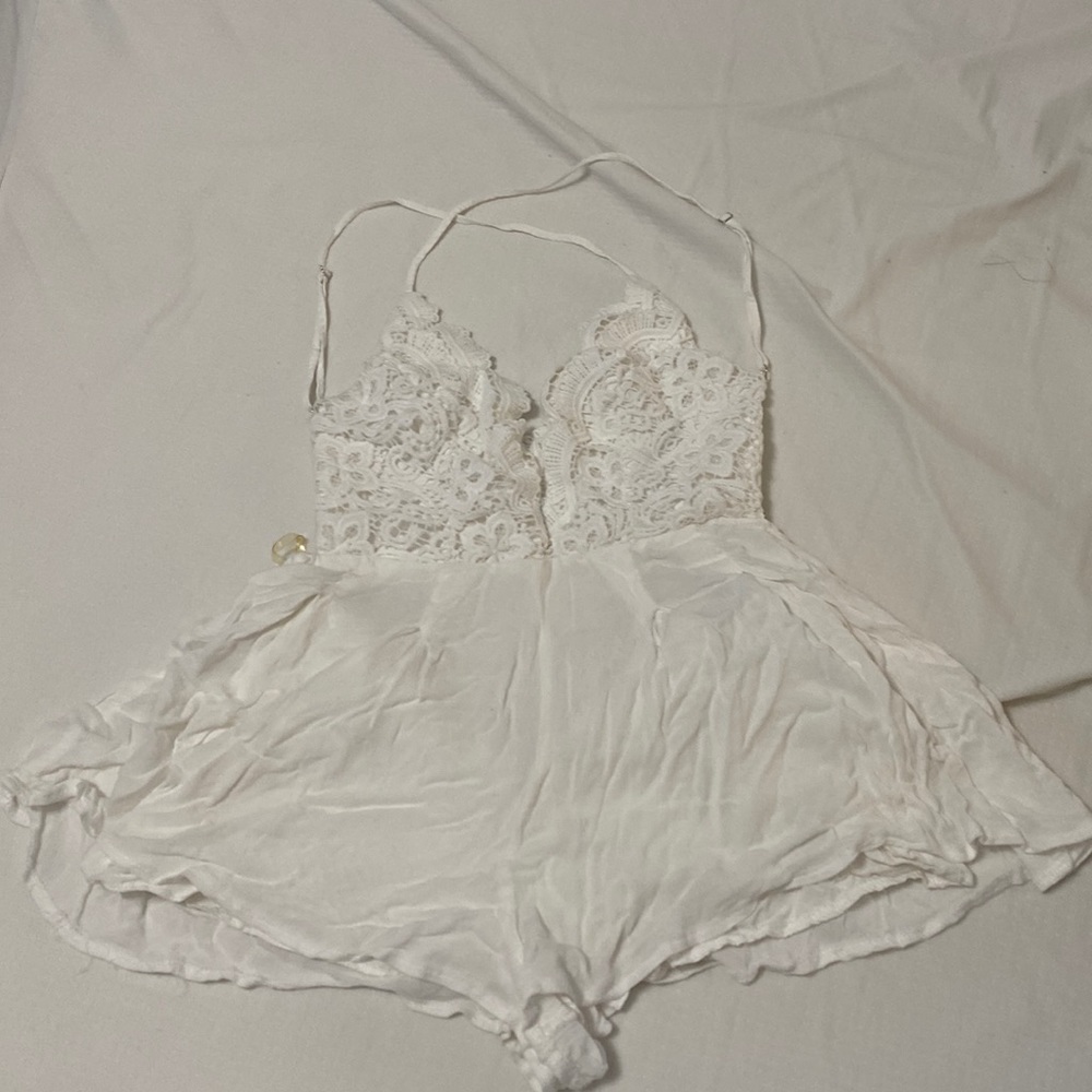 White Lacey Romper